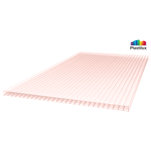 Поликарбонат сотовый 2100х6000х4 мм Greenhouse-nano розовый